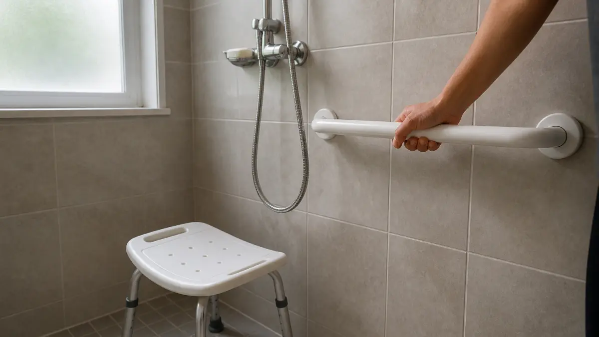 Quelle hauteur pour la barre de douche PMR ?