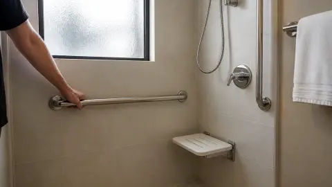 Quelle hauteur pour la barre de douche PMR ?
